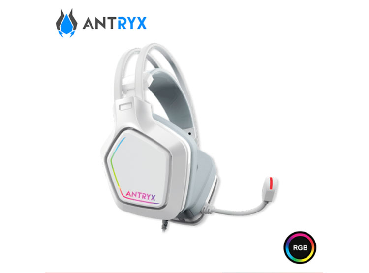 AUDIFONO ANTRYX ENIGMA SE WHITE RGB CON MICROFONO SONIDO 7.1 VIRTUAL CONEXIÓN USB (PN:AGH-7320WR7V) - 3