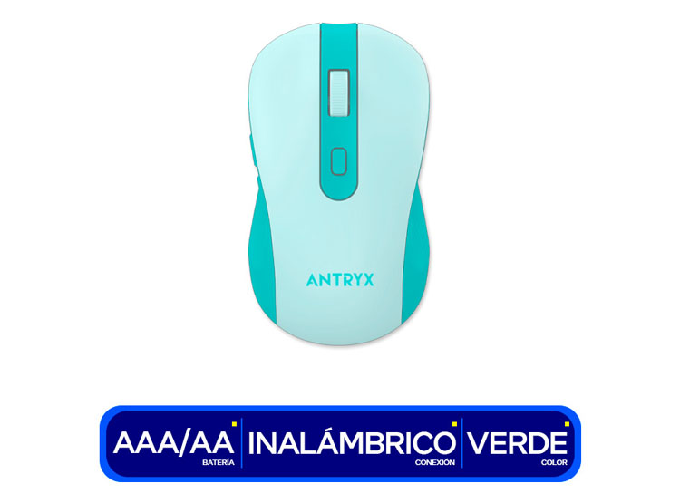KIT WIRELESS TECLADO + MOUSE ANTRYX WS-970 GREEN, HOLDER SLOT (ASC-WS970GN) - 4