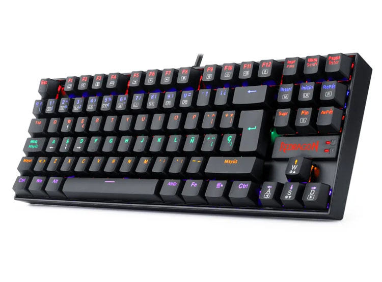 TECLADO REDRAGON KUMARA RAINBOW, SPANISH K552-KR-SP BLACK - 1