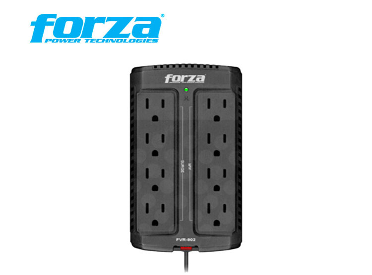 ESTABILIZADOR FORZA FVR-902, 900VA/450W 8 TOMAS - 1