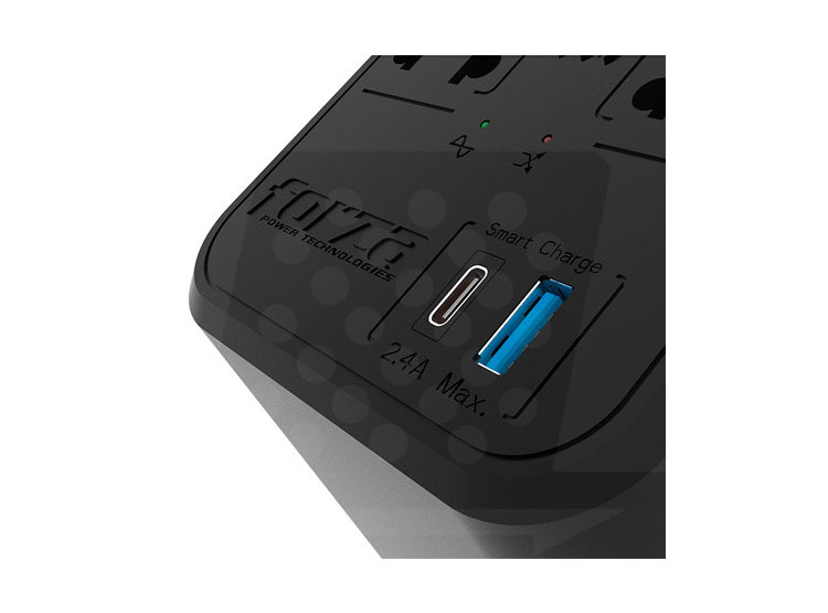 ESTABILIZADOR FORZA MOD. FVR-1222USB 1200VA/600W - 2