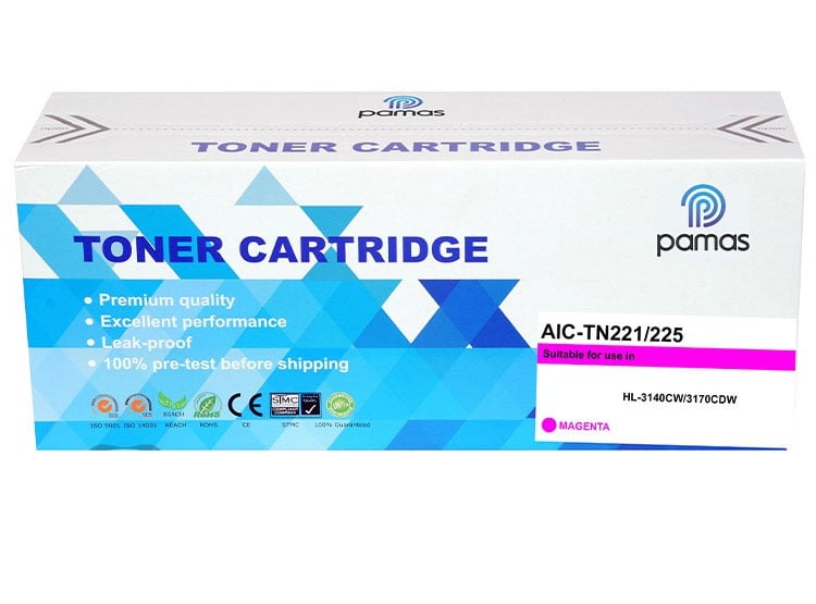 PACK TONER PAMAS COMPATIBLE BROTHER TN-221 NEGRO,CYAN,MAGENTA,YELLOW - 3