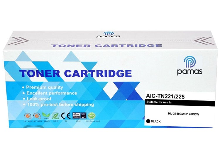 PACK TONER PAMAS COMPATIBLE BROTHER TN-221 NEGRO,CYAN,MAGENTA,YELLOW - 5