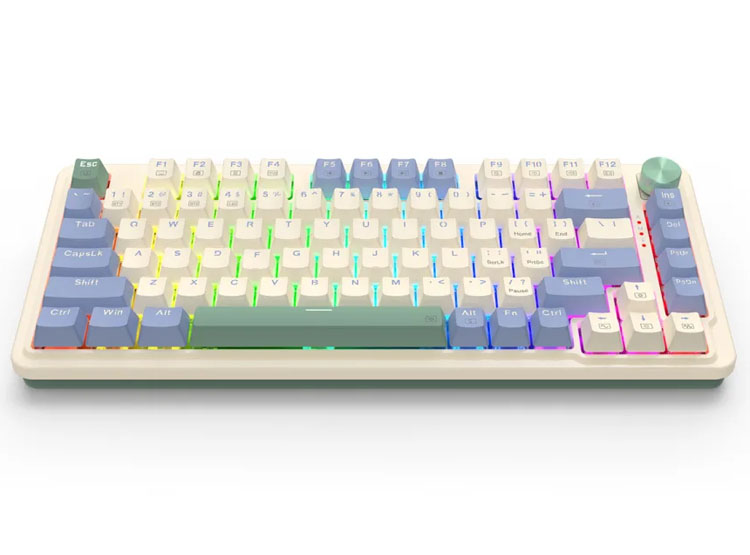 TECLADO REDRAGON UCALPRO-RGB WIRELESS ENGLISH K673CPG PASTEL - 3