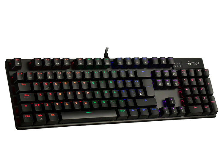 TECLADO MECÁNICO TE-4068G, RETROILUMINACIÓN RAINBOW, USB 2.0, ESPAÑOL, COLOR NEGRO - 2