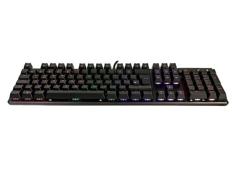 TECLADO MECÁNICO TE-4068G, RETROILUMINACIÓN RAINBOW, USB 2.0, ESPAÑOL, COLOR NEGRO - 3