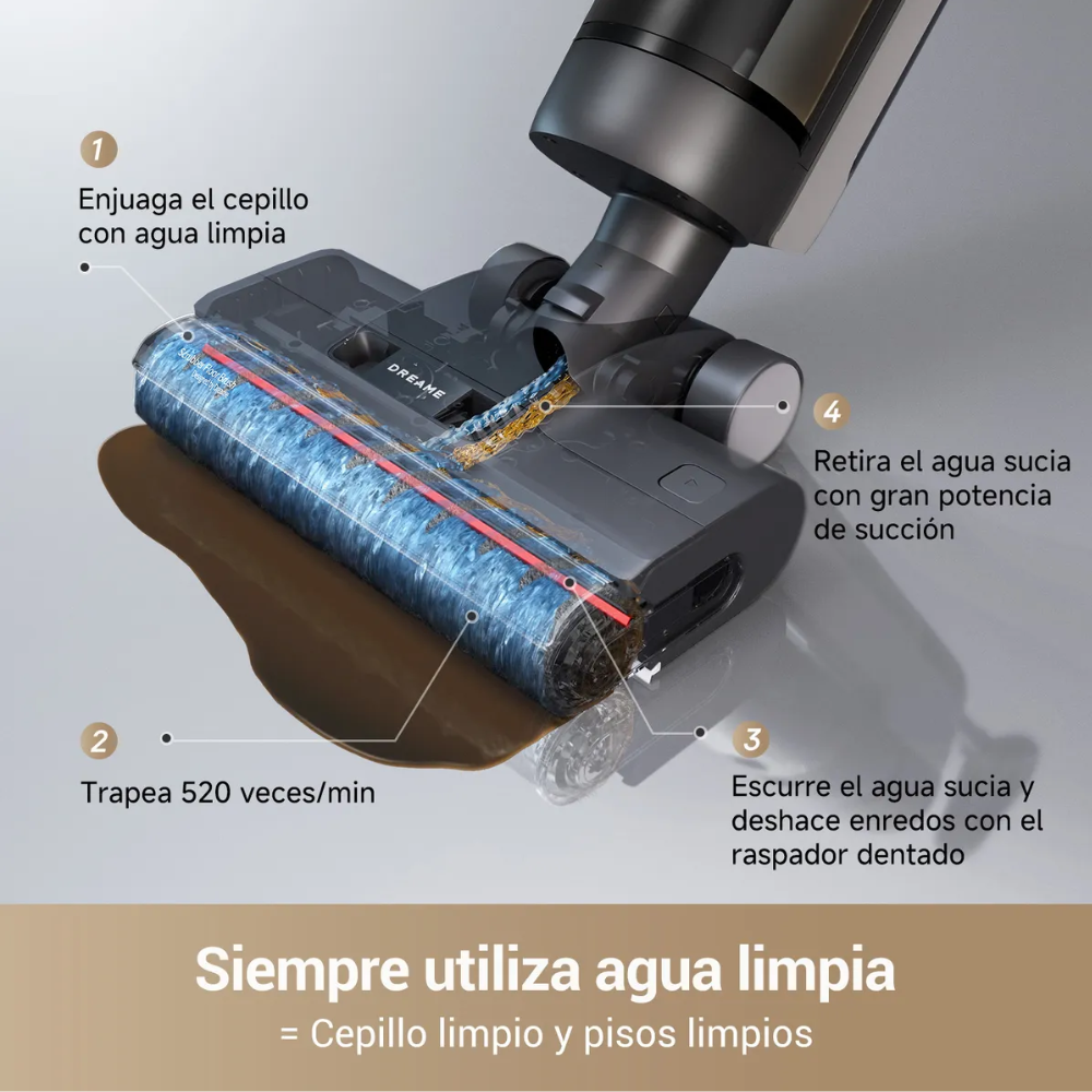 ASPIRADORA DREAME EN SECO Y HÚMEDO G10 PRO LIMPIEZA DE BORDE A BORDE - 2