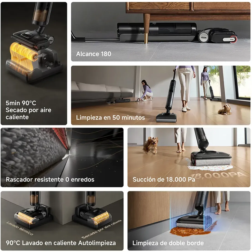 DREAME ASPIRADORA EN SECO Y HÚMEDO H12 PRO FLEXREACH NEGRO. - 2
