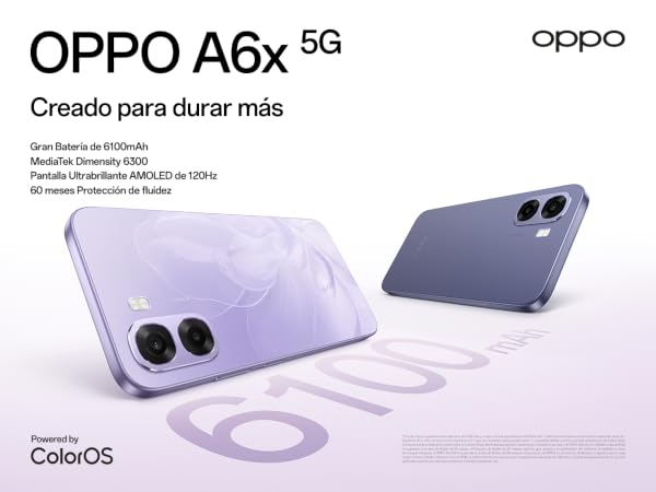 CELULAR OPPO A6X 5G 4G + 256GB - MORADO - 3
