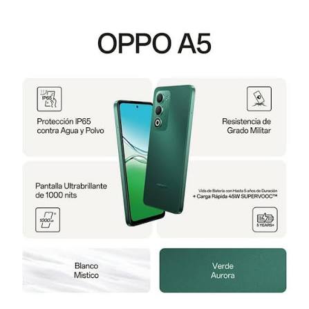 CELULAR OPPO A5 5G 8GB + 256GB - 3