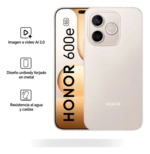 CELULAR HONOR 600E 5G 8RAM 256GB DORADO - 3