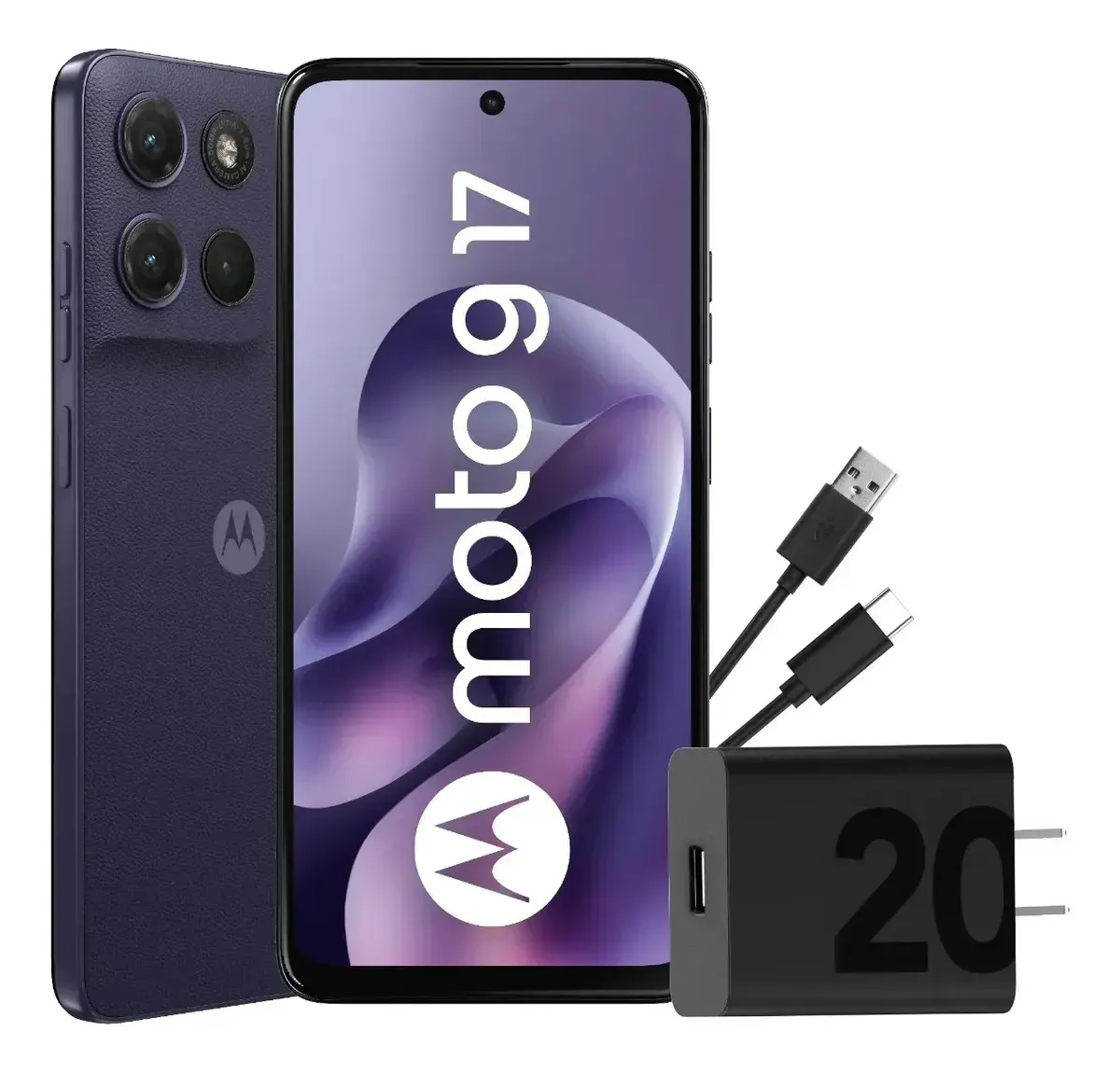 CELULAR MOTOROLA G17 4GB 256GB AZUL - 1