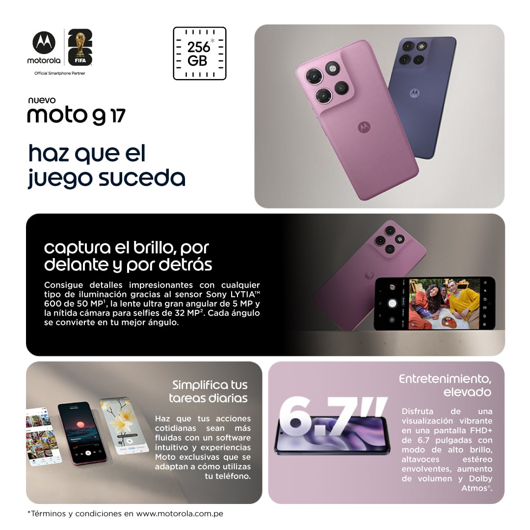 CELULAR MOTOROLA G17 4GB 256GB AZUL - 3