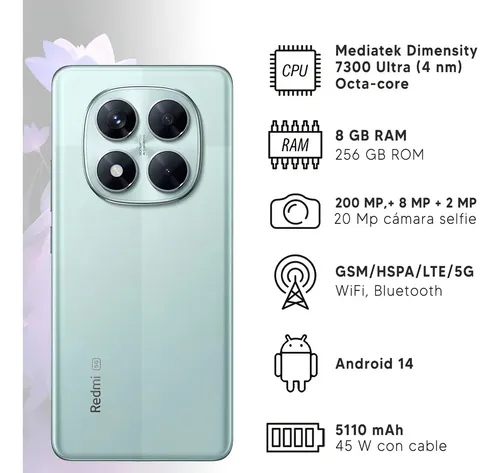 CELULAR XIAOMI REDMI NOTE 14 PRO 5G 256GB 8GB VERDE - 3