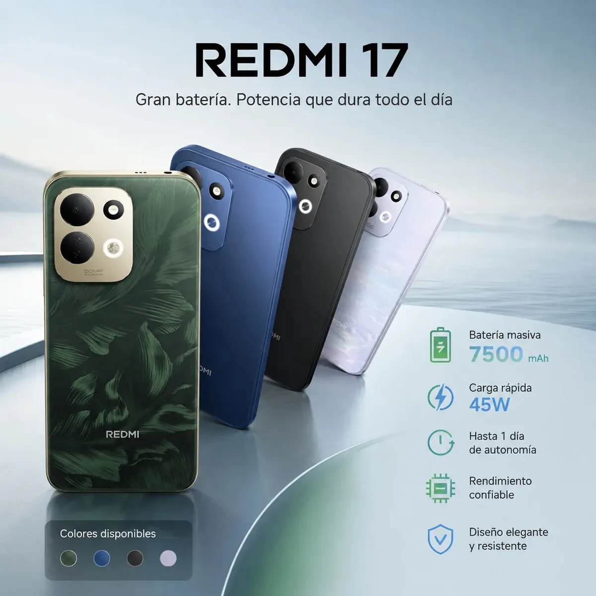 CELULAR XIAOMI REDMI 17 128GB 4GB - NEGRO - 6