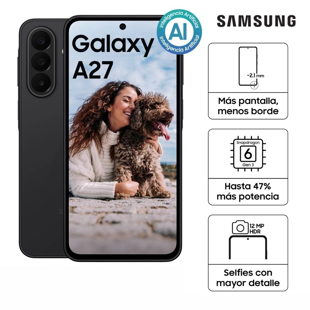CELULAR SAMSUNG GALAXY A27 5G 256GB 8GB NEGRO - 1