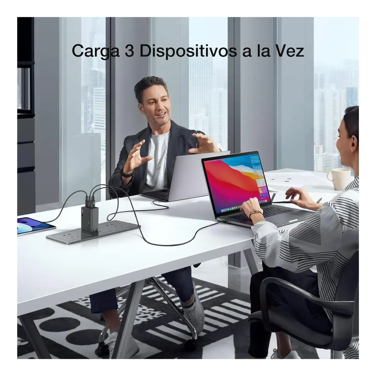 CARGADOR CARGA RAPIDA GAN 65W 1HORA + CABLE TIPO C - 8