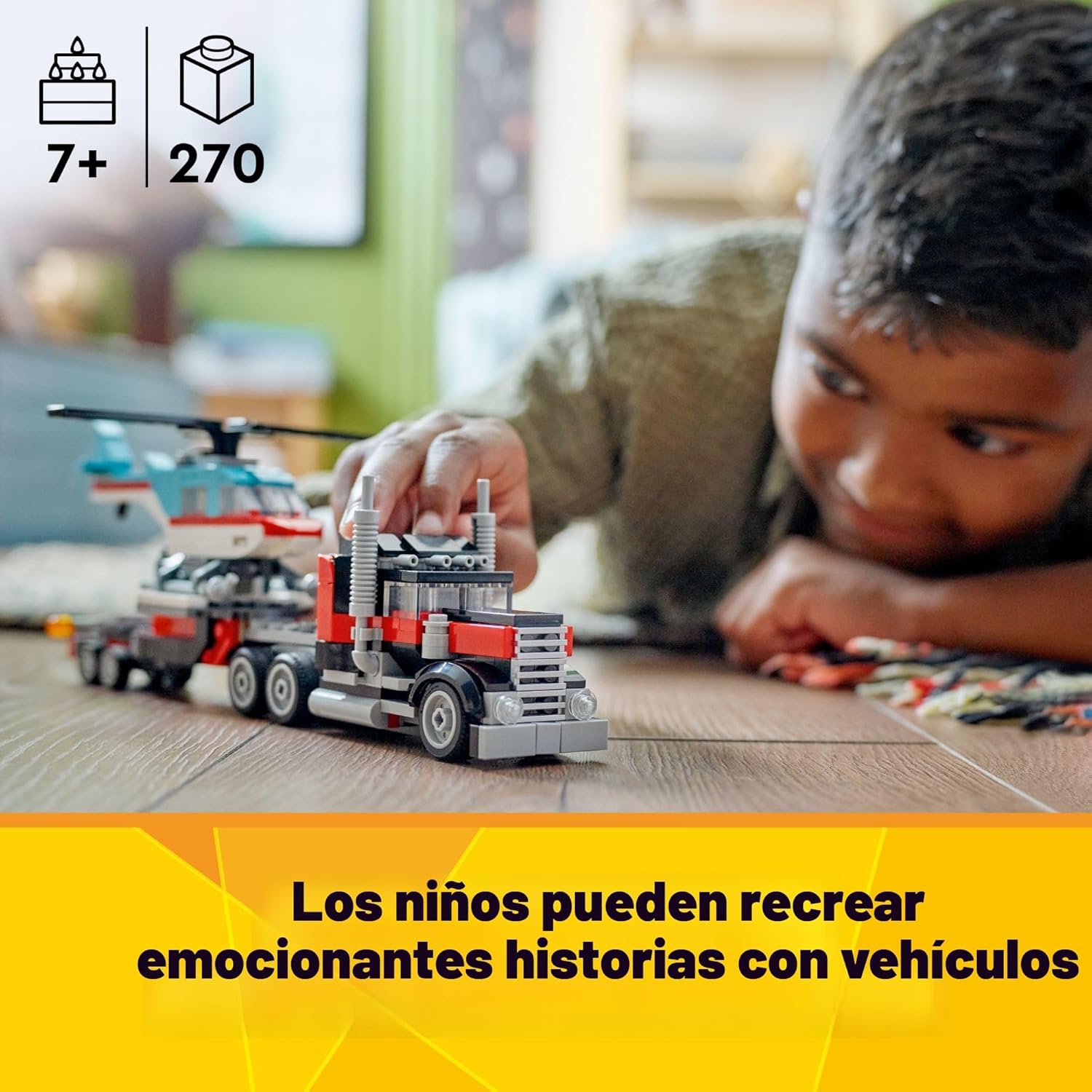 LEGO CREATOR 31146 - CAMIÓN DE CAMA PLANA 3 EN 1 - 3