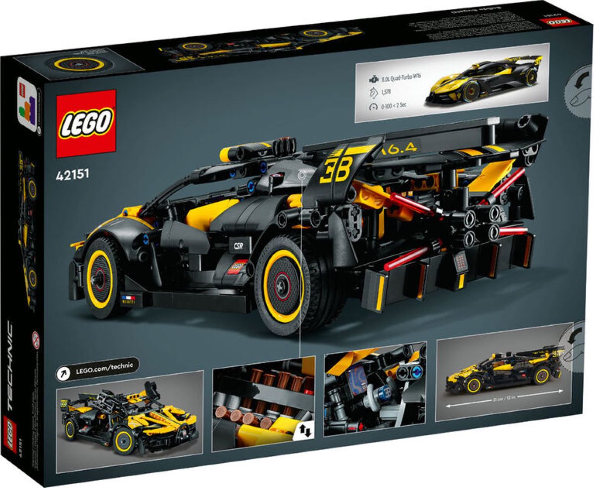 LEGO TECHNIC 42151 BUGATTI BOLIDE RACING CAR (905 PIEZAS) - 3