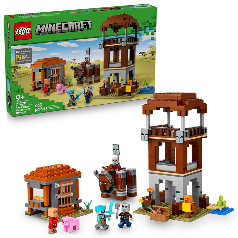 LEGO MINECRAFT 21278 EL PUESTO DE AVANZADA DE LOS SAQUEADORES (665 PIEZAS) - 1