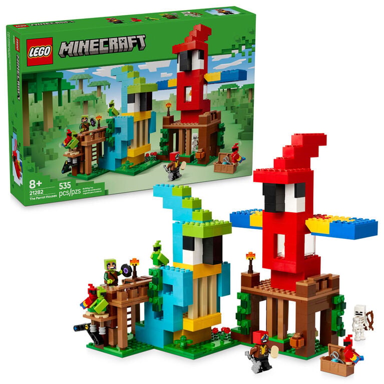 LEGO MINECRAFT 21282 LAS CASA DE LOS LOROS (535 PIEZAS) - 1
