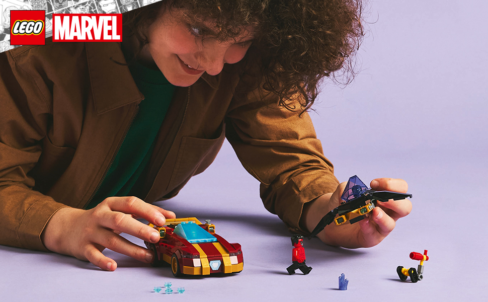 LEGO MARVEL 76310 IRON MAN CAR Y BLACK PANTHER VS. RED HULK - 6
