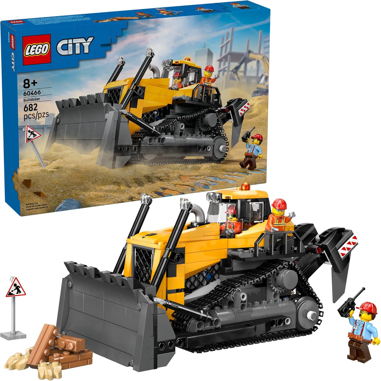 LEGO CITY 60466 BULLDOZER AMARILLO (682 PIEZAS) - 1