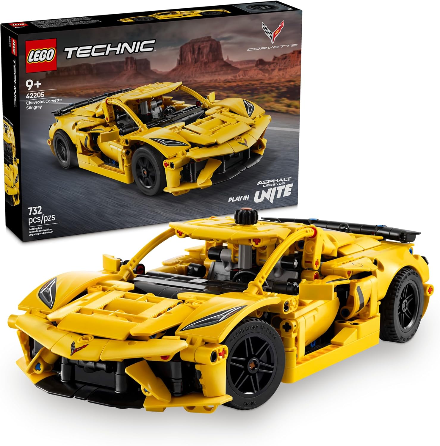 LEGO TECHNIC 42205 CHEVROLET CORVETTE STINGRAY (732 PIEZAS) - 1