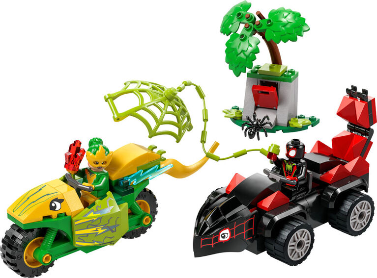 LEGO MARVEL 11198 SPIN Y ELECTRO: DUELO DE VEHÍCULOS DINOSAURIO - 1