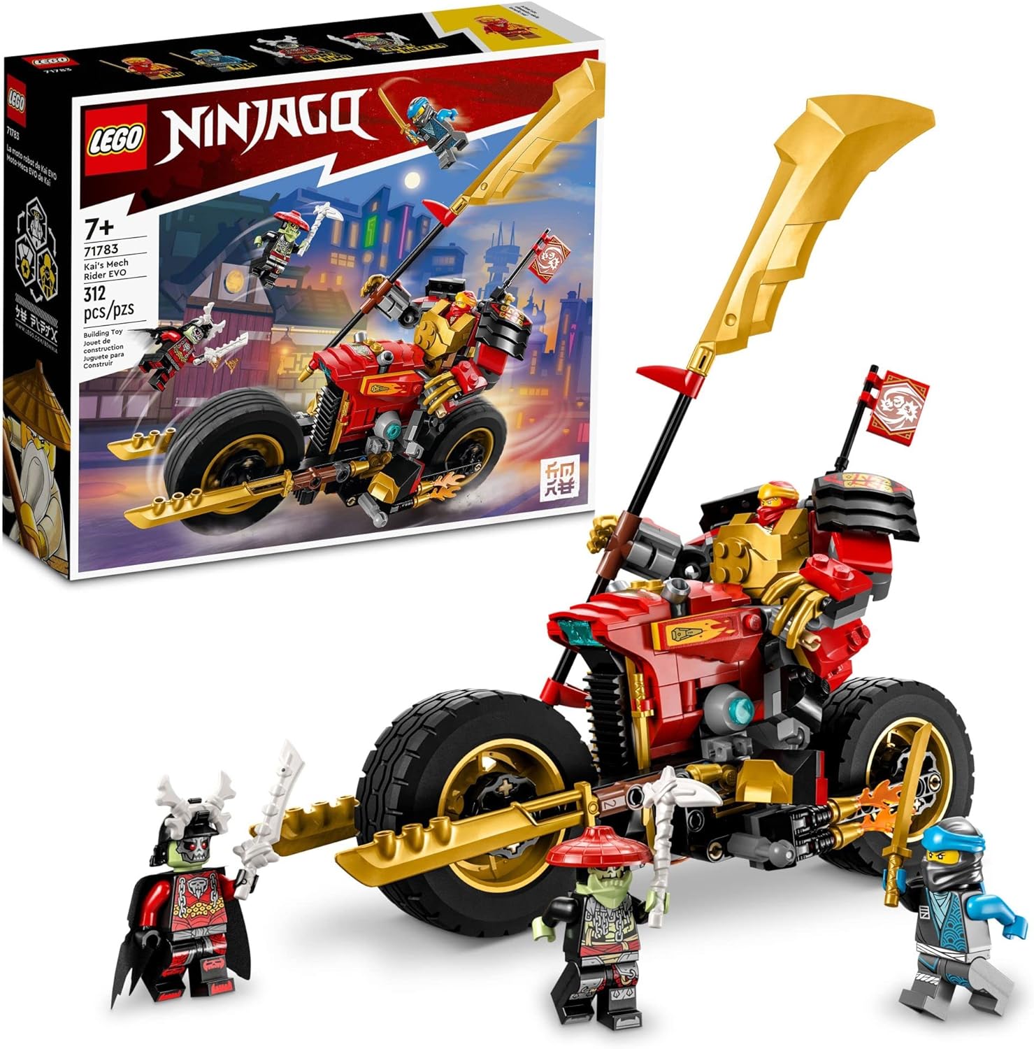 LEGO NINJAGO 71783 MOTO-MECA EVO DE KAI (312 PIEZAS) - 1