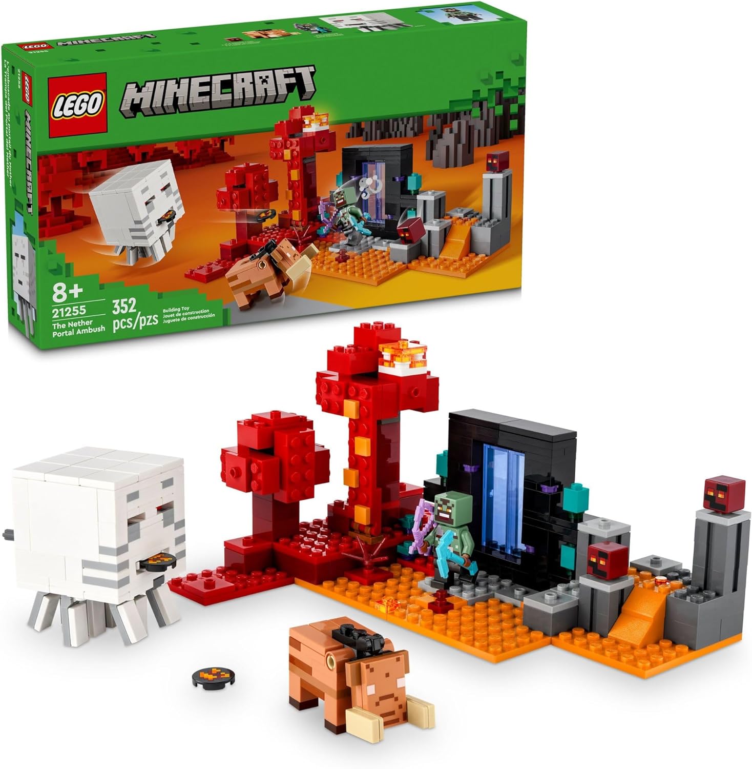 LEGO MINECRAFT 21255 LA EMBOSCADA AL PORTAL NETHER (352 PIEZAS) - 1
