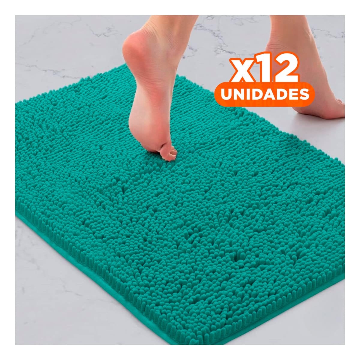 PACK12 COLCHONETA SUAVE MICROFIBRA 40X60CM VERDE AGUA COMODO Y LIMPIABLE Y+REGALO STICKER - 1