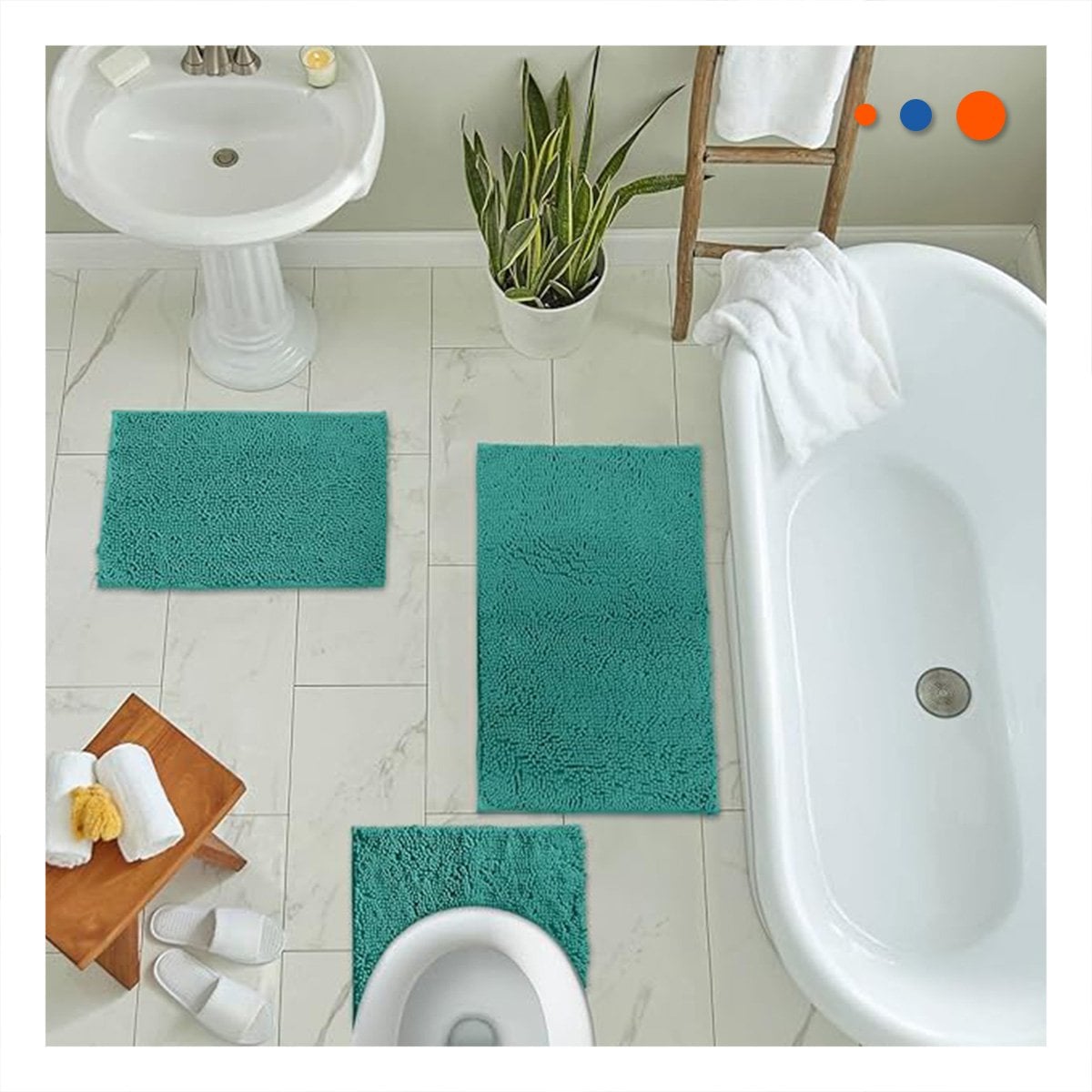 PACK12 COLCHONETA SUAVE MICROFIBRA 40X60CM VERDE AGUA COMODO Y LIMPIABLE Y+REGALO STICKER - 3
