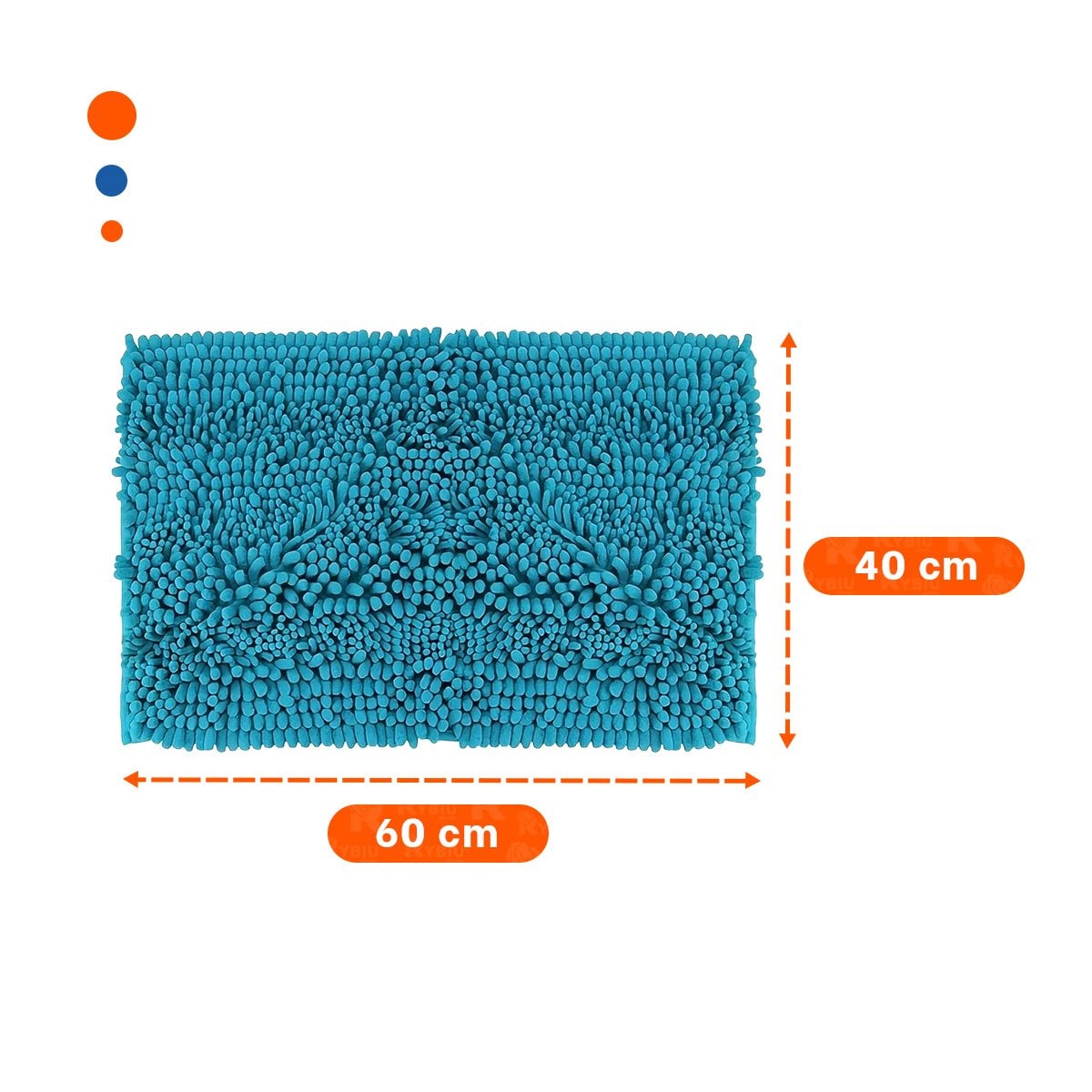 PACK6 PROTECTOR DECORATIVO MICROFIBRA 40X60CM CELESTE FORMATO RECTANGULAR Y+REGALO STICKER - 4