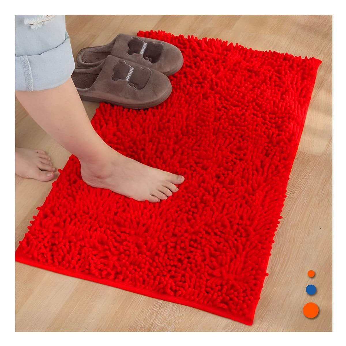 PACK12 COLCHONETA RECTANGULAR MICROFIBRA 40X60CM ROJO PARA CASA USO DIARIO Y+PAPEL REGALO - 2