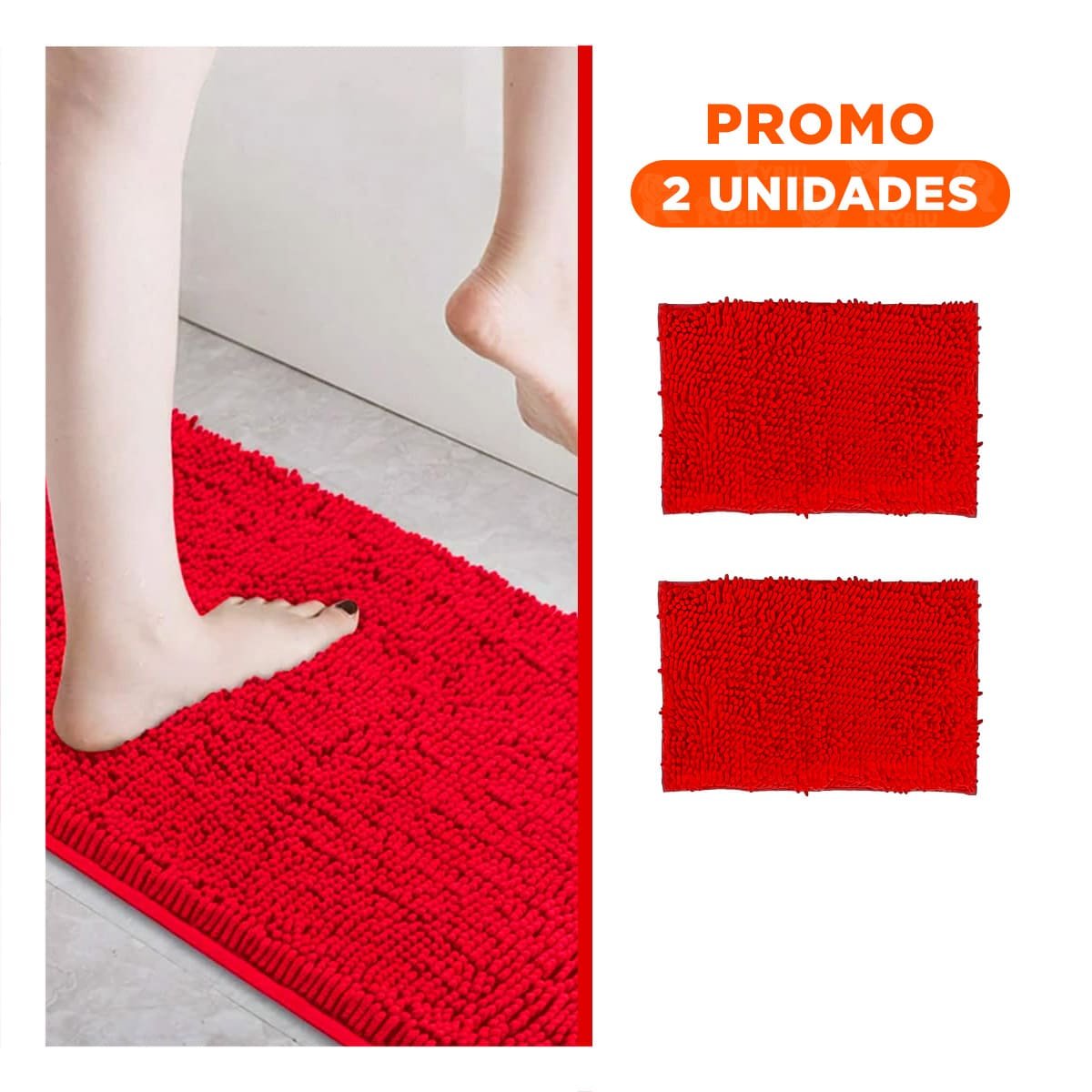 PACK2 PROTECTOR COMODO MICROFIBRA 40X60CM ROJO MATERIAL RESISTENTE Y+REGALO STICKER - 1