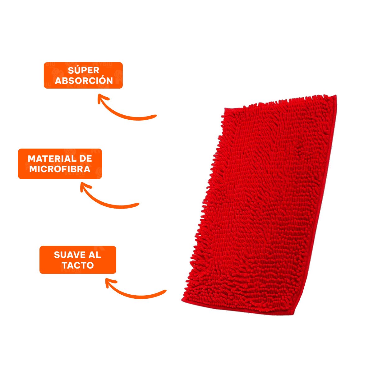 PACK2 PROTECTOR COMODO MICROFIBRA 40X60CM ROJO MATERIAL RESISTENTE Y+REGALO STICKER - 2