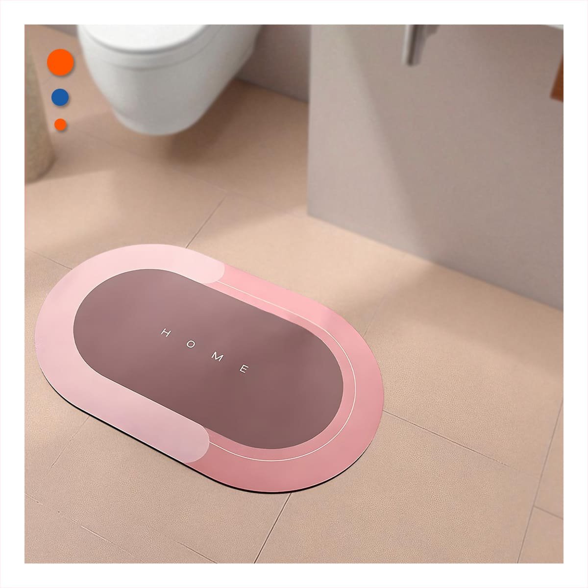 PACK6 ALFOMBRILLA DECORATIVA HOME ROSADO MATERIAL RESISTENTE Y LIGERA Y+PAPEL REGALO - 2