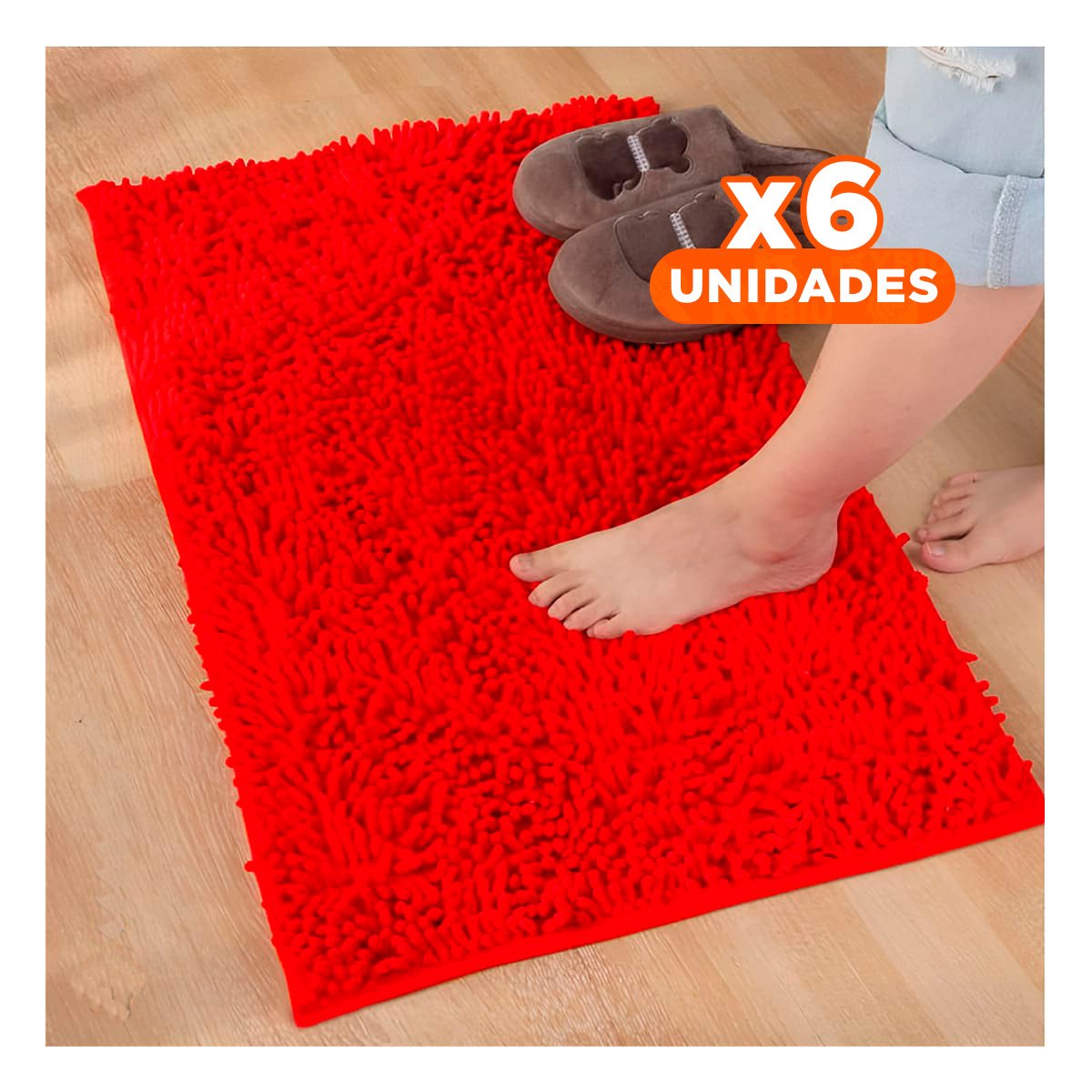 PACK6 ESTERA COMODA MICROFIBRA 40X60CM ROJO MATERIAL RESISTENTE Y LIGERO DIARIO Y+PAPEL REGALO - 1