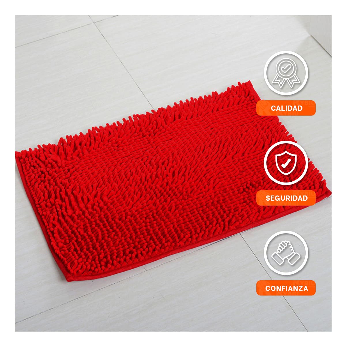 PACK6 ESTERA COMODA MICROFIBRA 40X60CM ROJO MATERIAL RESISTENTE Y LIGERO DIARIO Y+PAPEL REGALO - 2