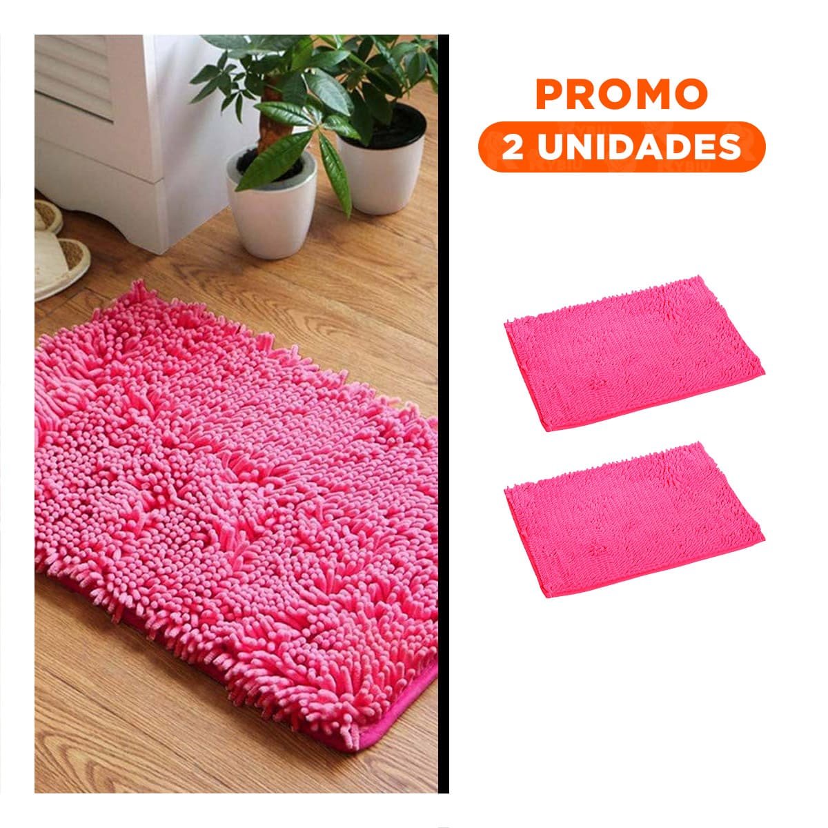 PACK2 PROTECTOR COMODO MICROFIBRA 40X60CM ROSADO MATERIAL RESISTENTE Y+REGALO STICKER - 1