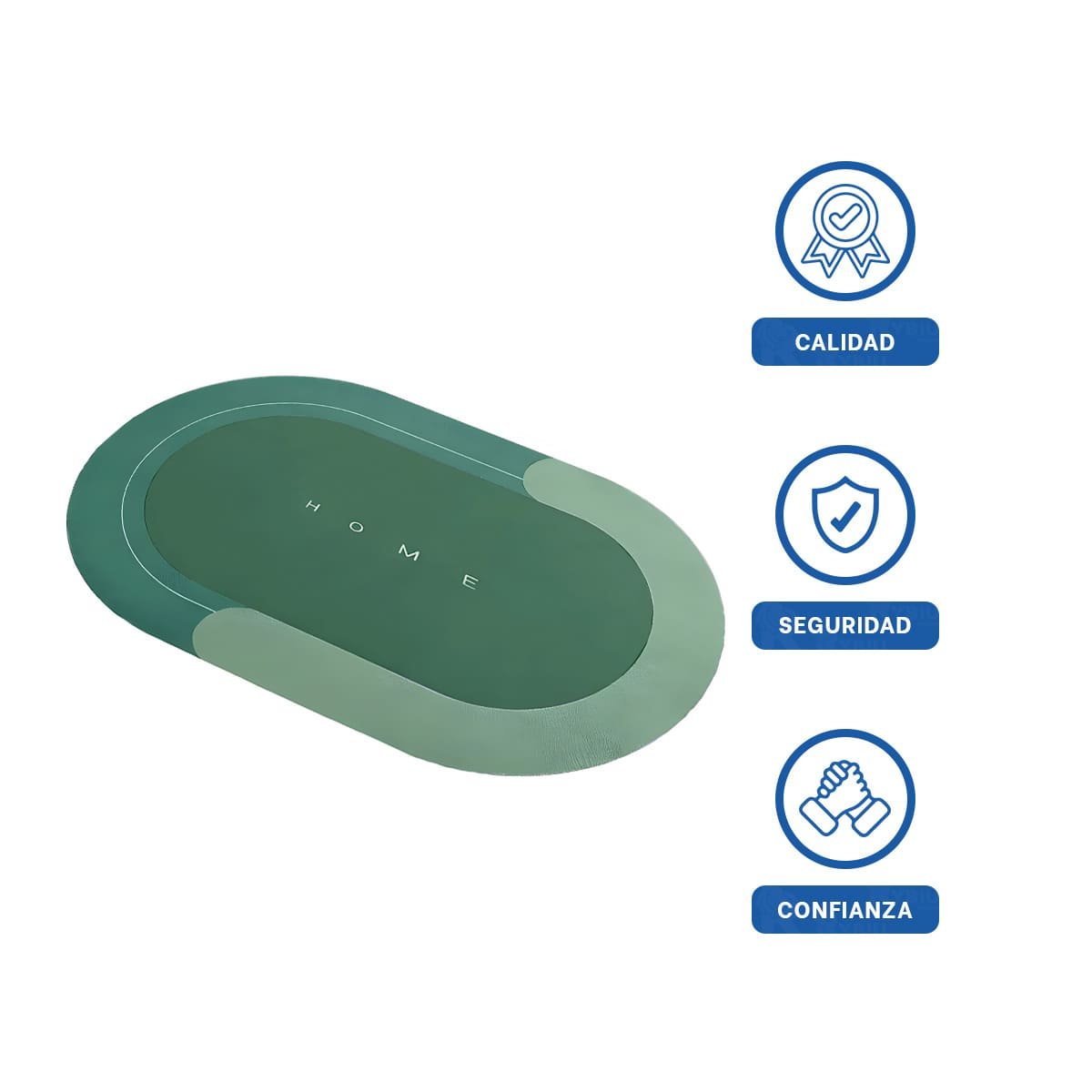 TAPETE LIGERO HOME VERDE FUNCIONAL Y SUAVE IDEAL PARA CUALQUIER AREA Y+POST IT - 5