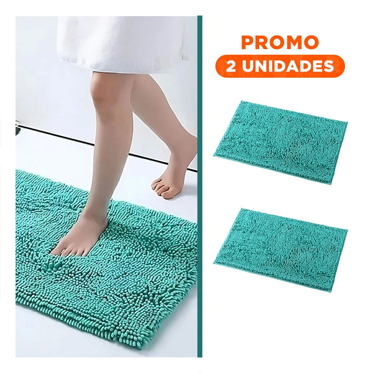 PACK2 PROTECTOR COMODO MICROFIBRA 40X60CM VERDE AGUA RESISTENTE Y+REGALO STICKER - 1