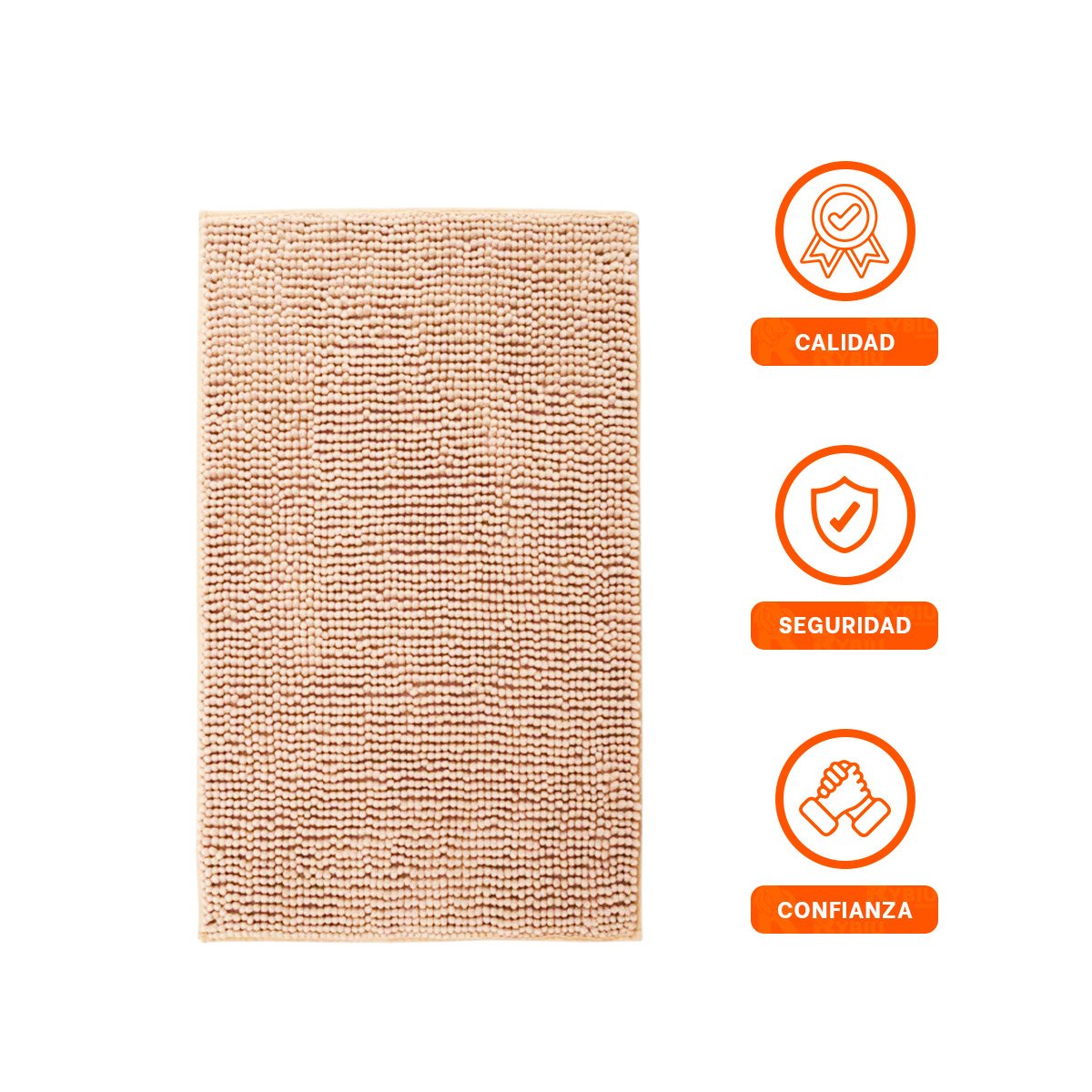 TAPETE LIGERO MICROFIBRA 40X60CM CREMA FUNCIONAL Y SUAVE IDEAL PARA CASA Y+POST IT - 5