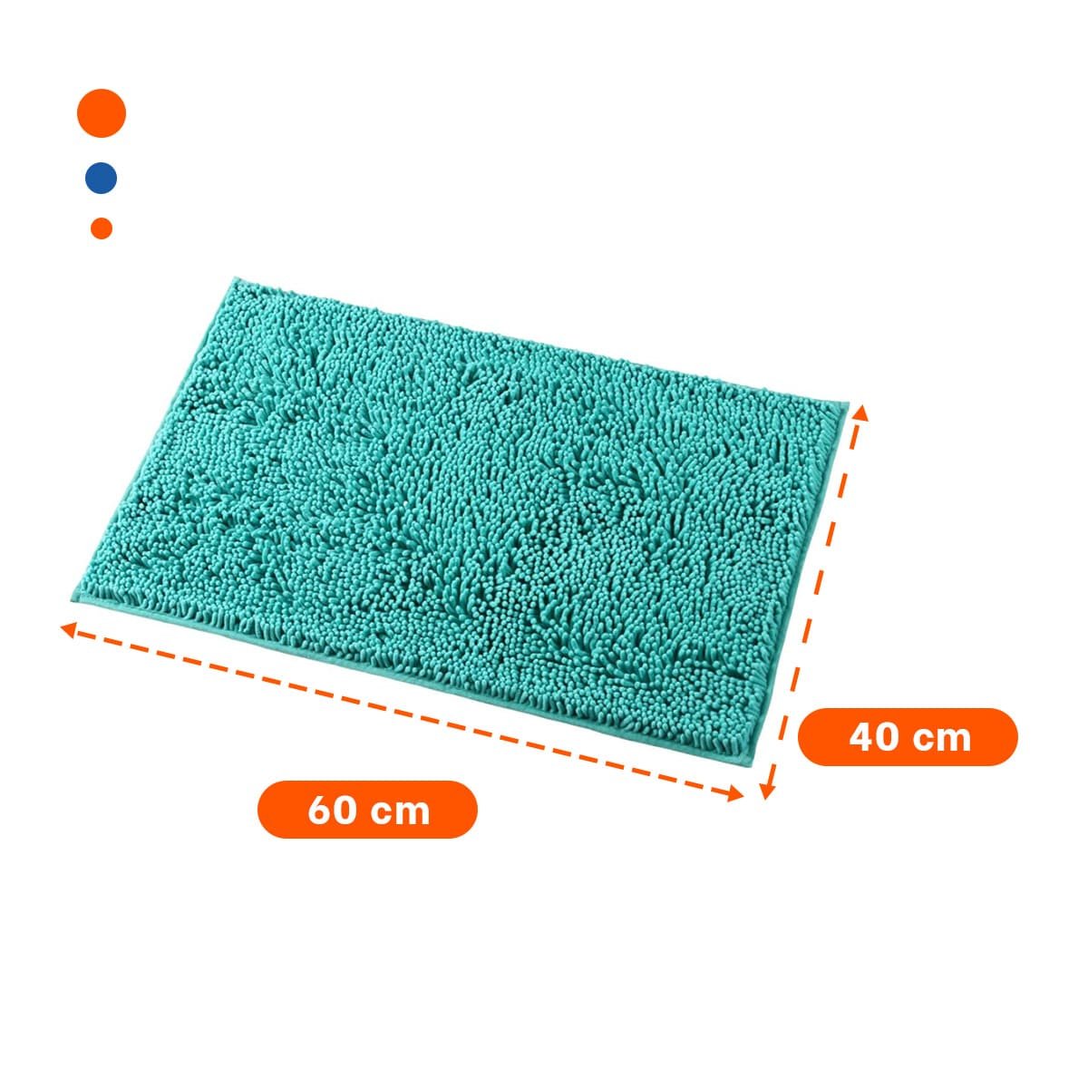 TAPETE DECORATIVO MICROFIBRA 40X60CM VERDE AGUA MATERIAL RESISTENTE Y LIGERO Y+REGALO STICKER - 4