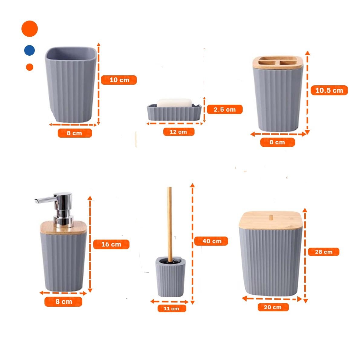 PACK6 SEPARADOR COMPACTO 6 PIEZAS GRIS MATERIAL RESISTENTE Y LIGERO PARA CASA Y+PAPEL REGALO - 4