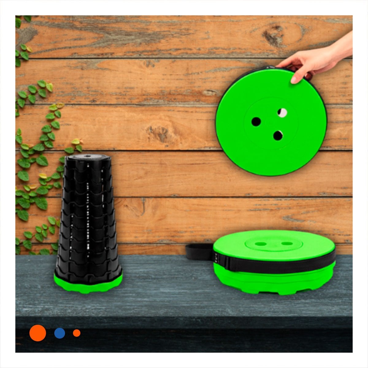 PACK6 REPOSERA PLEGABLE VERDE 1 SEGURO PORTATIL DISENO PRACTICO Y TRANSPORTABLE - 3