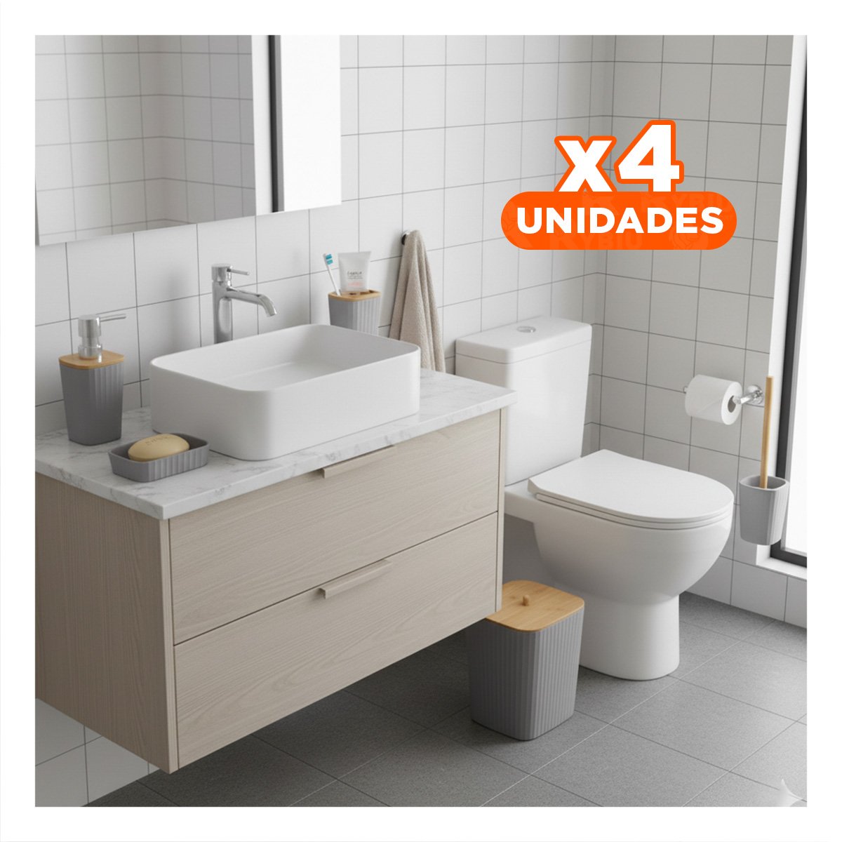 PACK4 SEPARADOR ORGANIZADOR 6 PIEZAS GRIS PARA COCINA BANO O HOGAR ORDEN Y+REGALO STICKER - 1