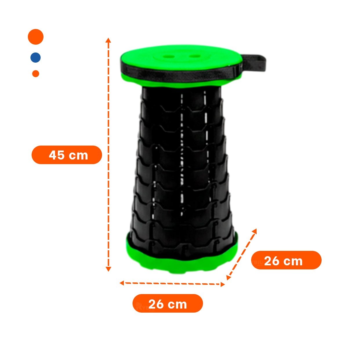 SILLA PLEGABLE VERDE 1 SEGURO PORTATILES PARA CASA USO DIARIO EXTERIOR - 4
