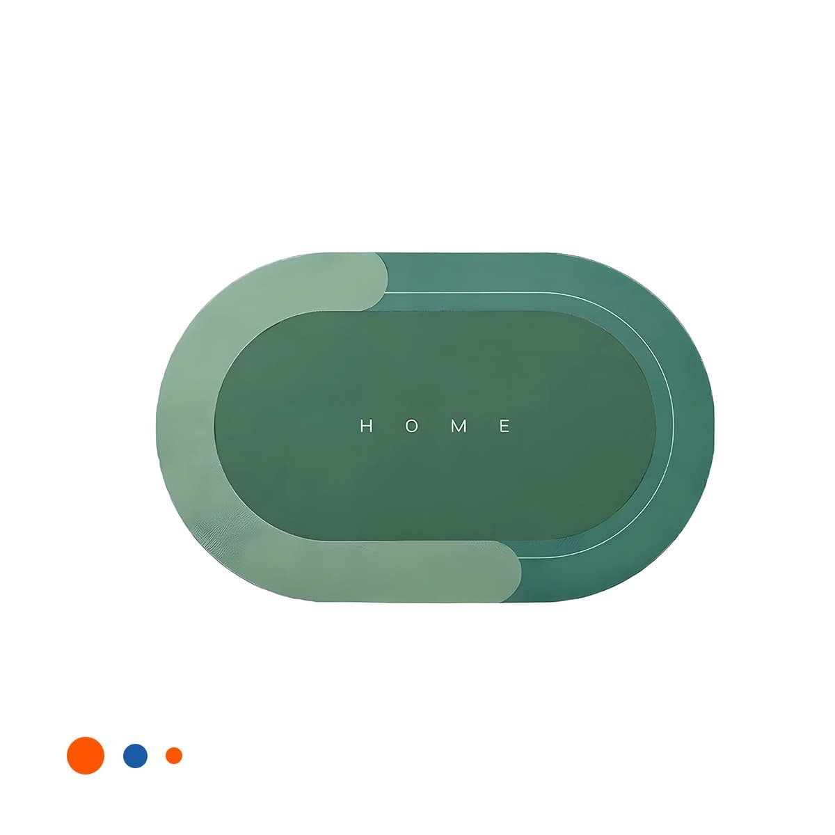 TAPETE COMODO HOME VERDE FORMATO OVALADO PERFECTO PARA DECORAR ESPACIOS Y+LIGAS REGALO - 5